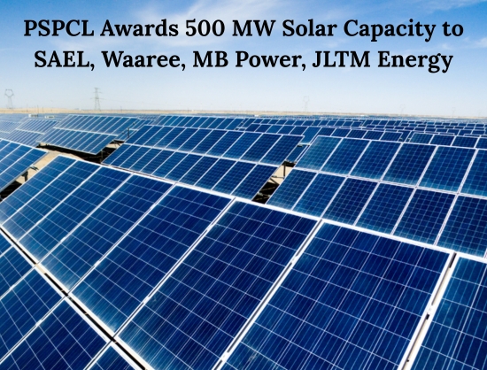 SAEL, Waaree, MB Power and JLTM Win 500 MW Solar Auction by PSPCL