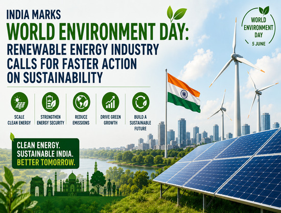 India Observes World Environment Day with Renewable Energy Focus; Industry Voices Support for Sustainable Growth