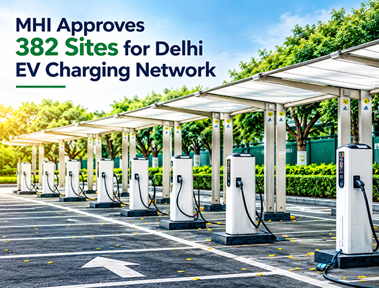 MHI Approves 382 Sites for Delhi EV Charging Network