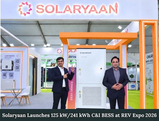 Solaryaan Unveils 125 kW/241 kWh C&I BESS at REV Expo 2026