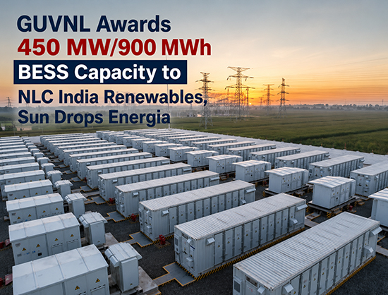 NLC India, KP Group Win GUVNL’s 450 MW/900 MWh Standalone BESS Auction