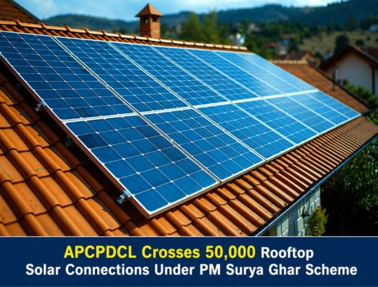 APCPDCL Crosses 50,000 Rooftop Solar Connections in Andhra Pradesh Under PM Surya Ghar Scheme