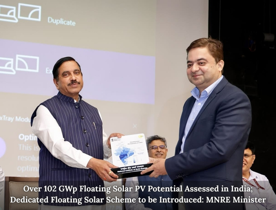 India’s Floating Solar Potential Assessed at 102 GWp; Dedicated Scheme Under Works: Pralhad Joshi