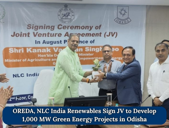 OREDA, NLC India Renewables Join Hands to Develop 1,000 MW Green Energy Projects in Odisha