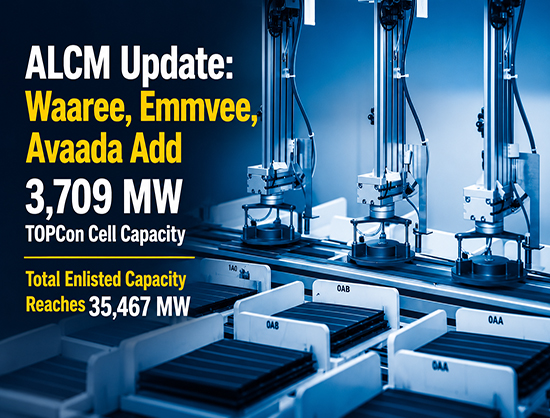Solar Cell Capacity in ALMM Surpasses 35 GW in August 2026