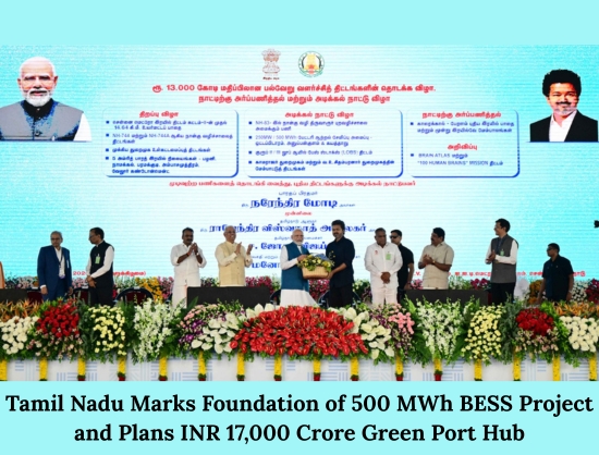PM Modi Lays Foundation for 500 MWh BESS in Tamil Nadu