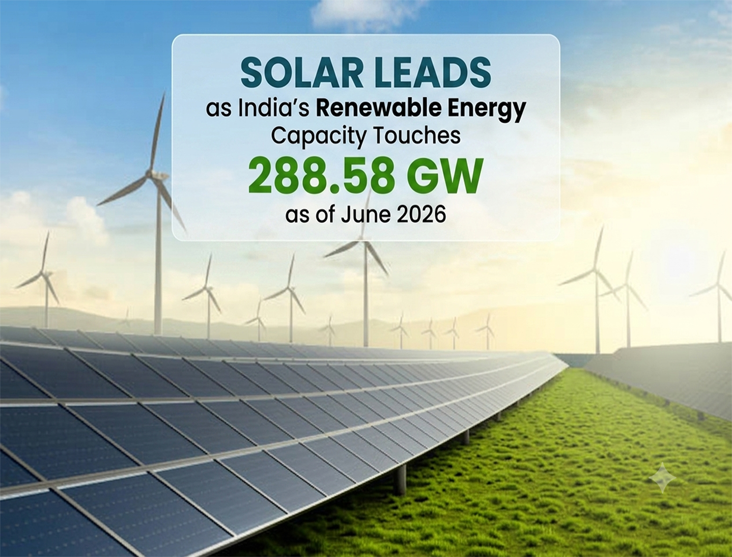 India's Renewable Energy Capacity Reaches 288.58 GW as of June 2026: Shripad Yesso Naik