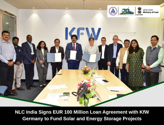NLC India Secures EUR 100 Million Loan from KfW Germany for Solar, Energy Storage Projects